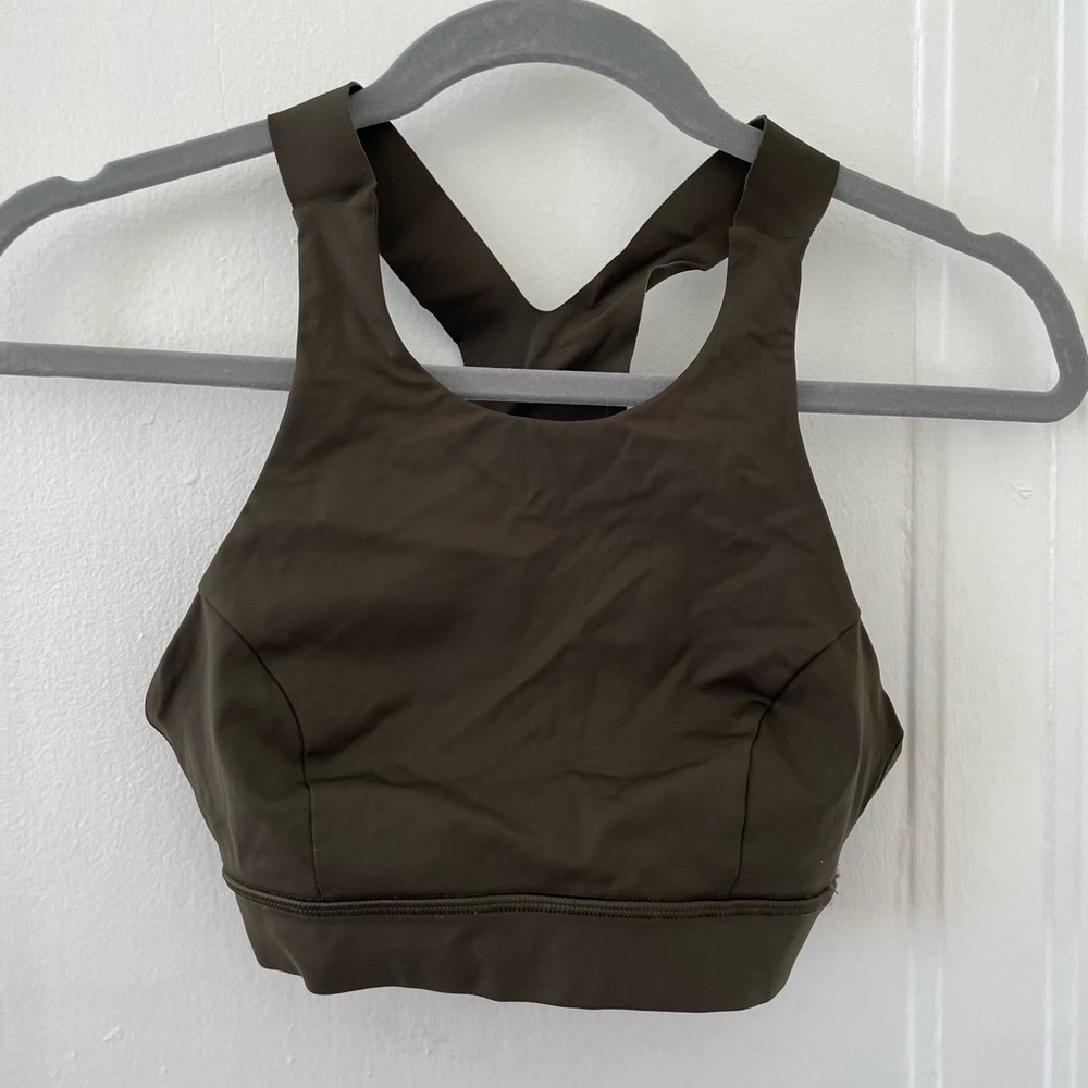 Lulu Lemon Army Green Sports Bra